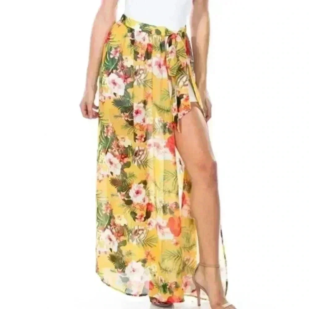 TROPICAL FLORAL SWIMSUIT COVER UP - SARONG